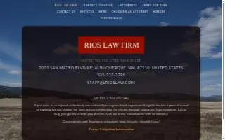 Rios Law Firm website