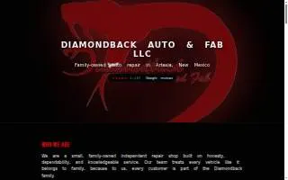 Diamondback Auto and Fab LLC. website