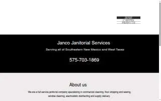 Janco Janitorial Services website