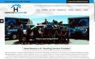 Hamilton Roofing Company of Carlsbad website