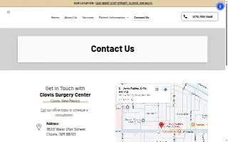 Clovis Surgery Center website