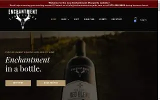 Enchantment Vineyards website