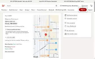 Walgreens Pharmacy of Clovis website