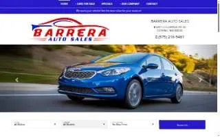 Barrera Auto Sales website