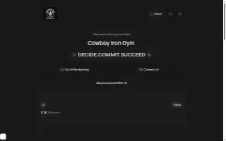 Cowboy Iron Gym website
