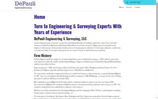 De Pauli Engineering & Surveying website
