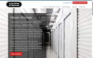 Haven Storage website