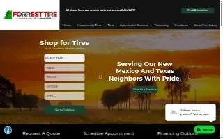 Forrest Tire of Hobbs website