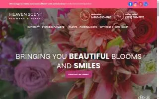 Heaven Scent Flowers & Gifts of Hobbs website