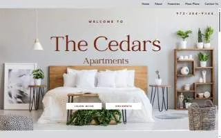 The Cedars Apartments website