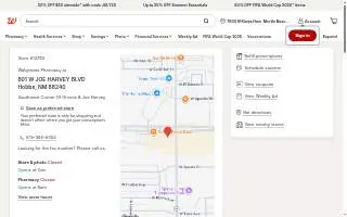 Walgreens Pharmacy of Hobbs website