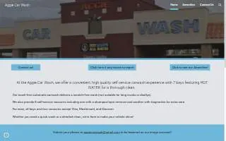 Aggie Car Wash website