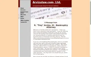 Arvizu Law Office website