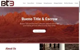 Bueno Title and Escrow website