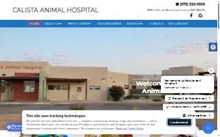 Calista Animal Hospital website