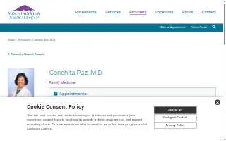 Conchita Paz, MD website
