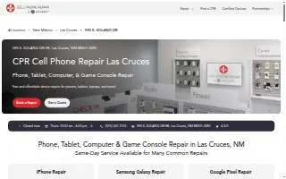 CPR Cell Phone Repair of Las Cruces website