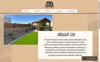 MJ Custom Fencing LLC website