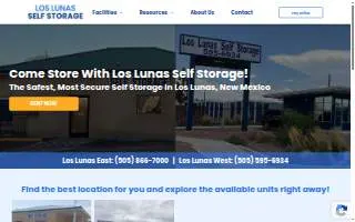 Los Lunas Self Storage website