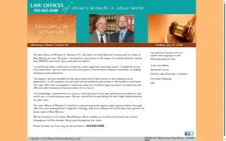 Michael S Sanchez Law Office website