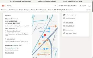 Walgreens of Los Lunas website