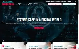 Sandia Area Federal Credit Union of South Valley website