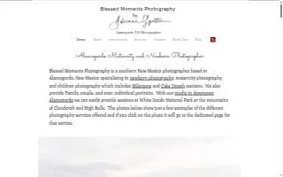 Blessed Moments Photography website
