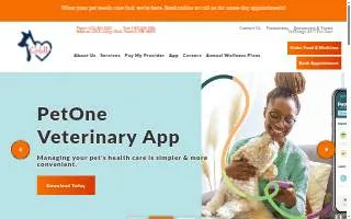 College Garden Animal Hospital website