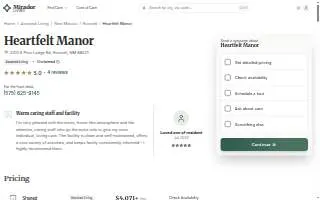 Heartfelt Manor website
