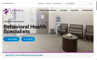 CHRISTUS St. Vincent Behavioral Health Specialists website