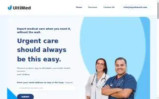 Ultimed Urgent Medical Care website