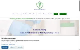 Arnett Local Pharmacy & Compounding of South Valley website