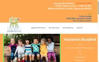 High Desert Pediatrics of Albuquerque website