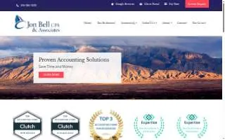 Jon Bell CPA & Associates of South Valley website
