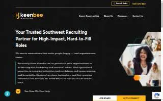 Keenbee Talent Solutions of South Valley website