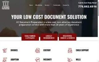 A1 Document Preparation website