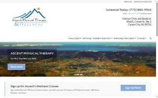 Ascent Physical Therapy of Carson City website