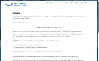 Bluebird Manual Therapy website