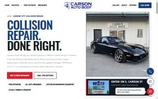 Carson Auto Body website