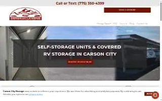 Carson City Storage website