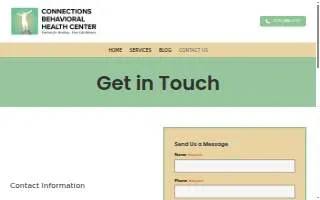 Connections Behavioral Health Center website