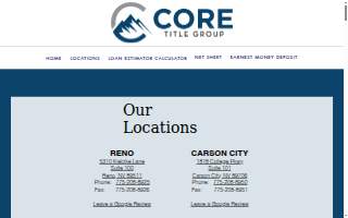 Core Title Group-Carson City Branch