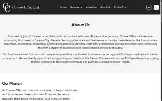 Cowee, CPA ltd. website