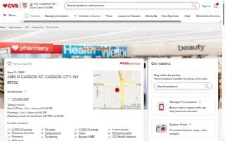 CVS Pharmacy of Carson City website