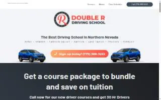 Double R Driving School of Carson City website