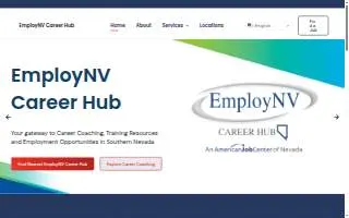 EmployNV Business/Career Hub of Carson City website