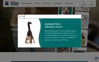 Nevada Humane Society website