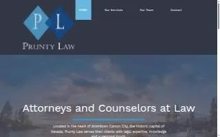 Prunty Law - Attorneys and Counselors at Law website