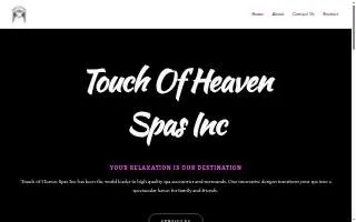 Touch of Heaven Spas website