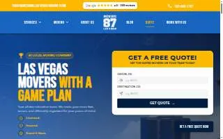 87 Movers Las Vegas website